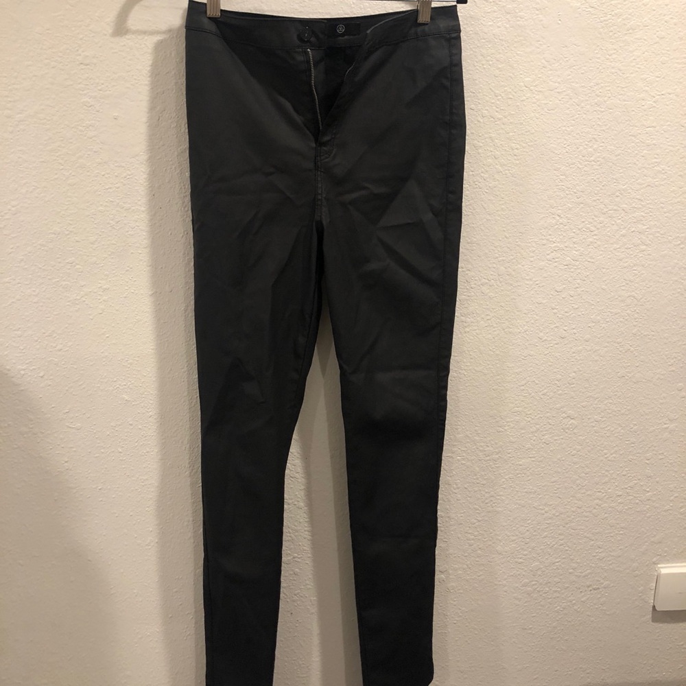 Leather material pants